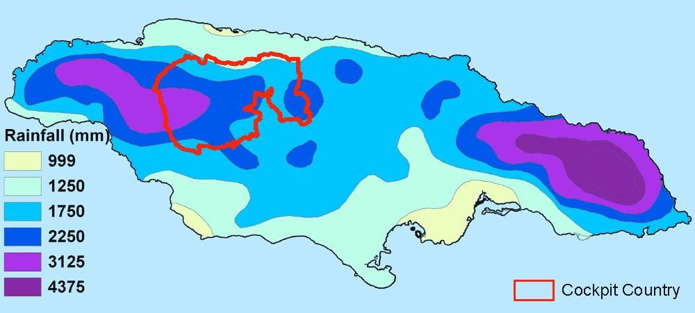 Mapa jamajci klime