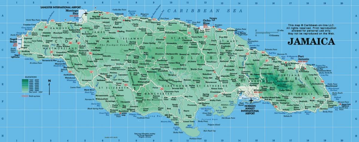 mapa jamajci