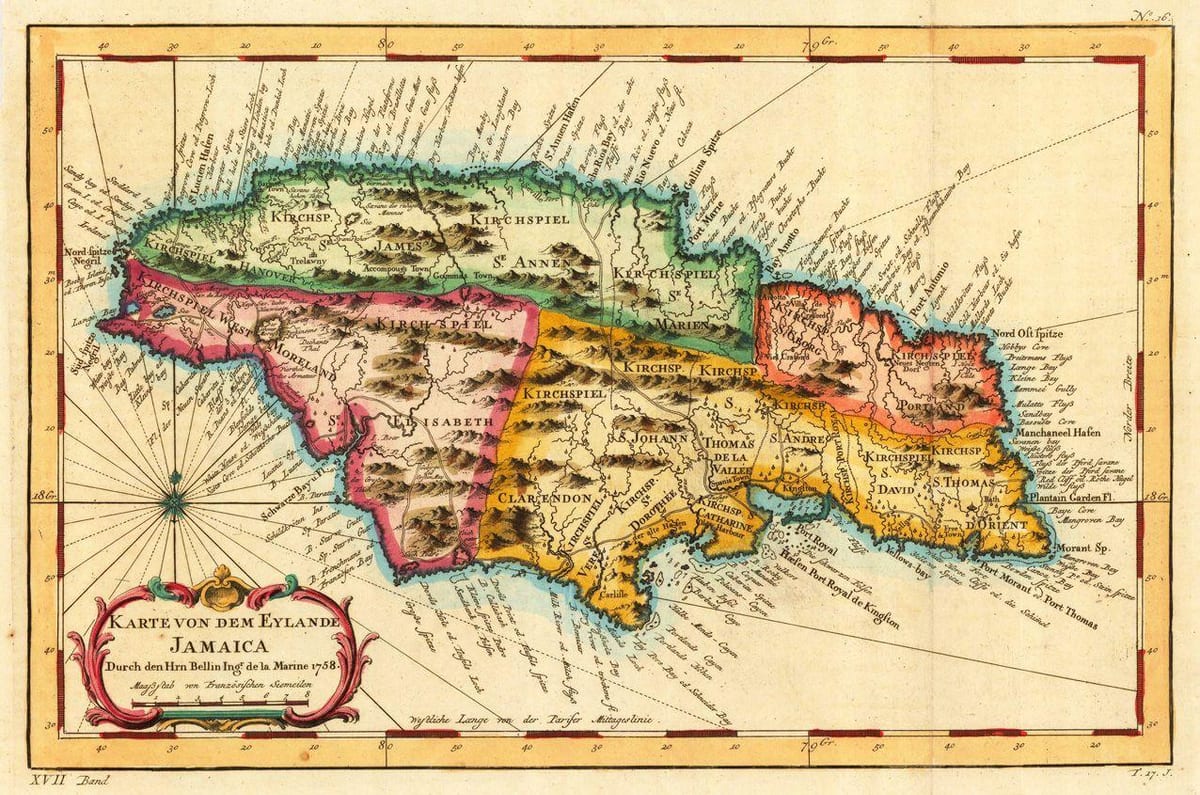 Mapa berba jamajci