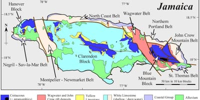 Mapa geološke jamajci