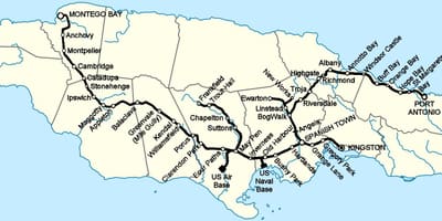 Mapa jamajci željezničke