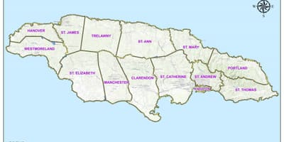 Mapa jamajci izborne jedinice,
