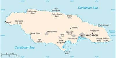 Kartu područja jamaica 