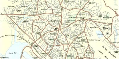 Mapa kingston jamajci naseljima