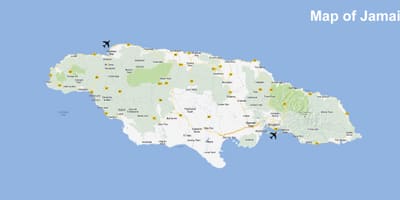 Mapa winnifred plaži jamajci